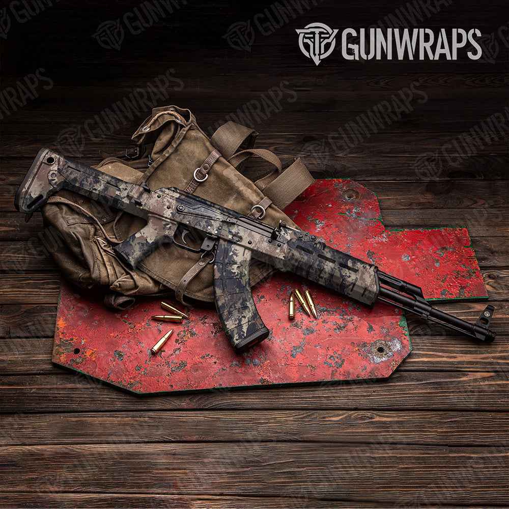 AK 47 Substrate Saigon Camo Gun Skin Vinyl Wrap