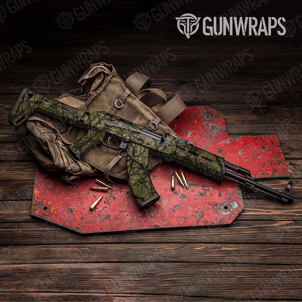 AK 47 Substrate Savannah Stalker Camo Gun Skin Vinyl Wrap