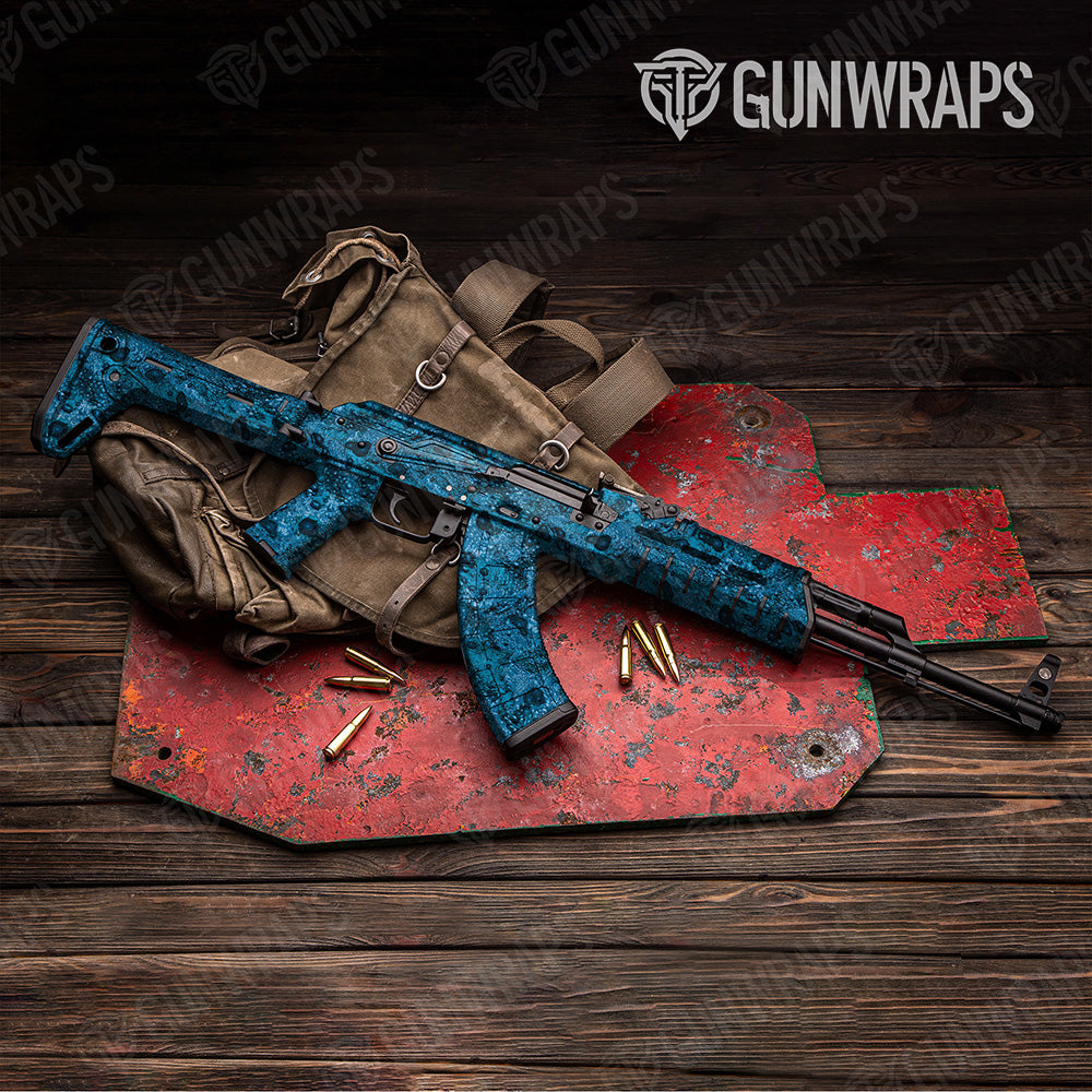 AK 47 Toadaflage Blue Camo Gun Skin Vinyl Wrap