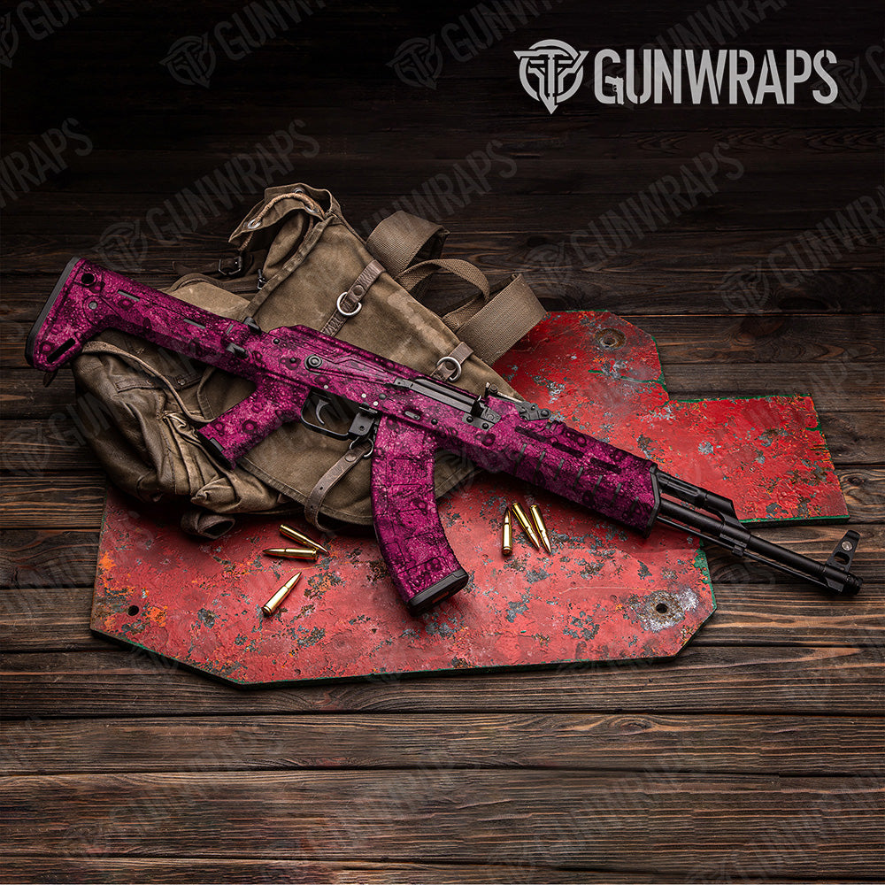 AK 47 Toadaflage Magenta Camo Gun Skin Vinyl Wrap