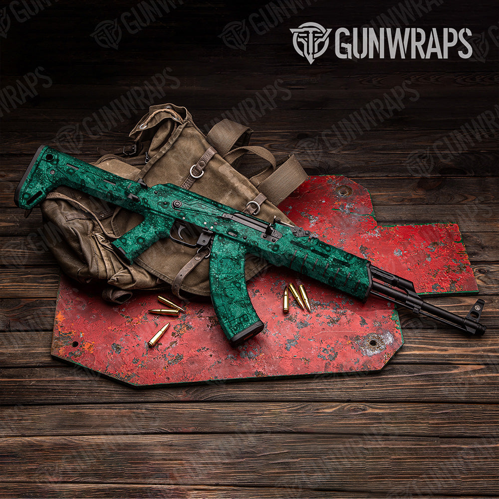 AK 47 Toadaflage Teal Camo Gun Skin Vinyl Wrap