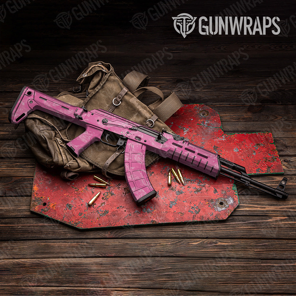 AK 47 Vietnam Tiger Stripe Elite Pink Camo Gun Skin Vinyl Wrap