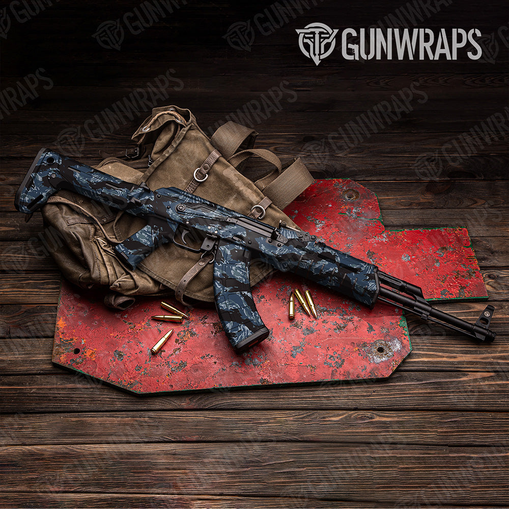 AK 47 Vietnam Tiger Stripe Navy Camo Gun Skin Vinyl Wrap