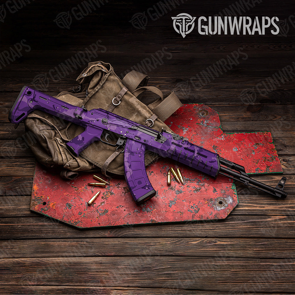 AK 47 Battle Storm XL Elite Purple Camo Gun Skin Vinyl Wrap