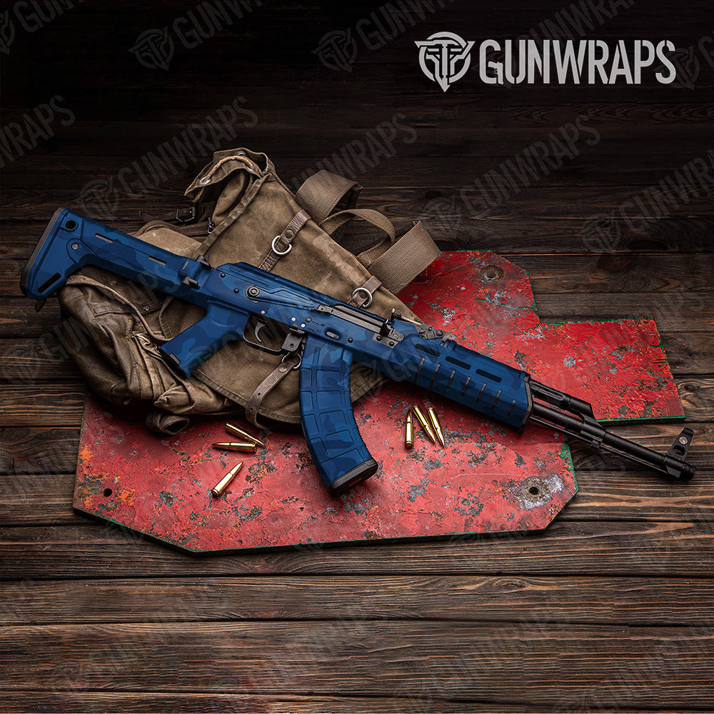 AK 47 Classic XL Elite Blue Camo Gun Skin Vinyl Wrap