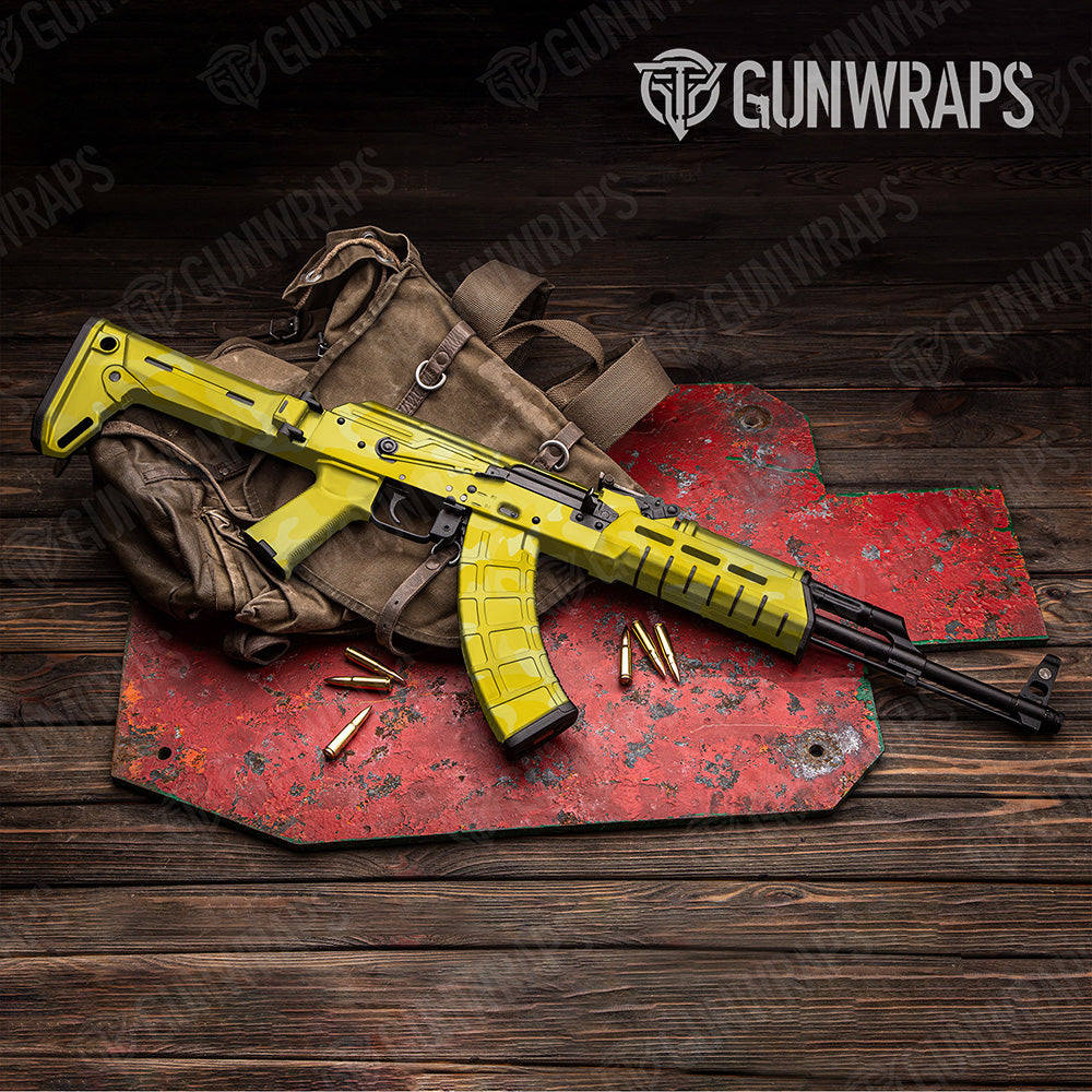 AK 47 Classic XL Elite Yellow Camo Gun Skin Vinyl Wrap