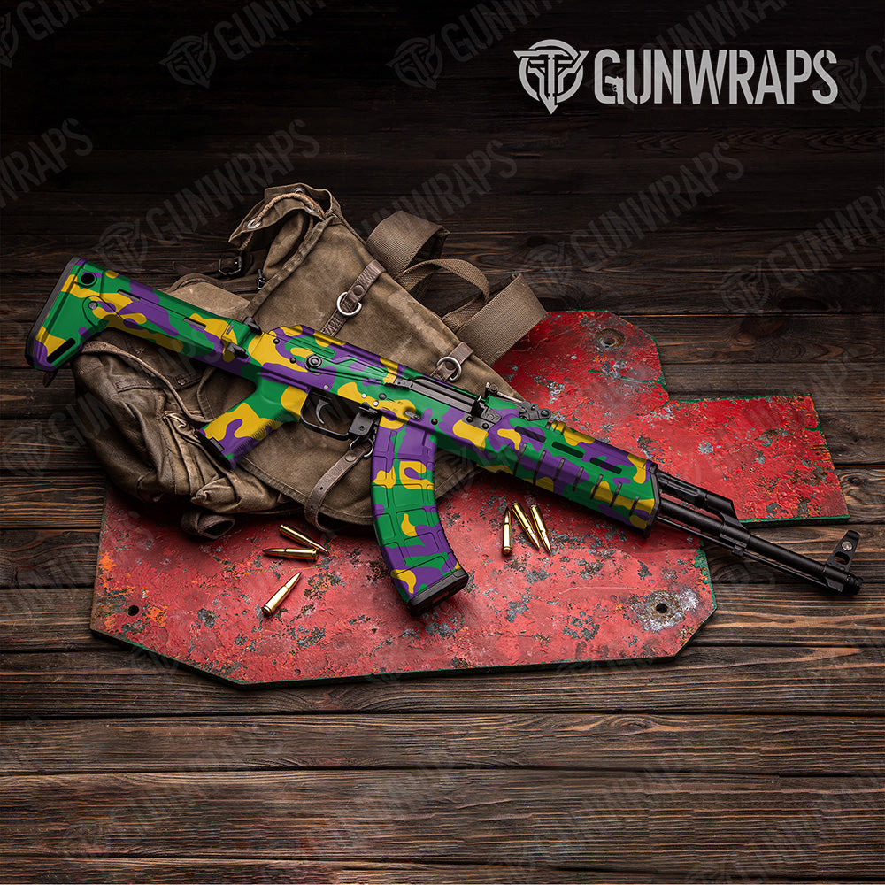 AK 47 Classic XL Mardi Gras Camo Gun Skin Vinyl Wrap