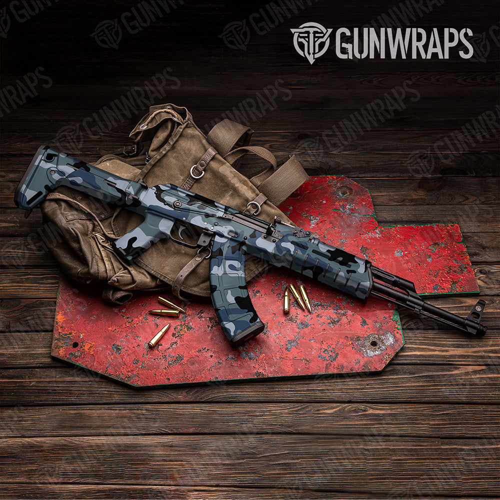 AK 47 Classic XL Navy Camo Gun Skin Vinyl Wrap