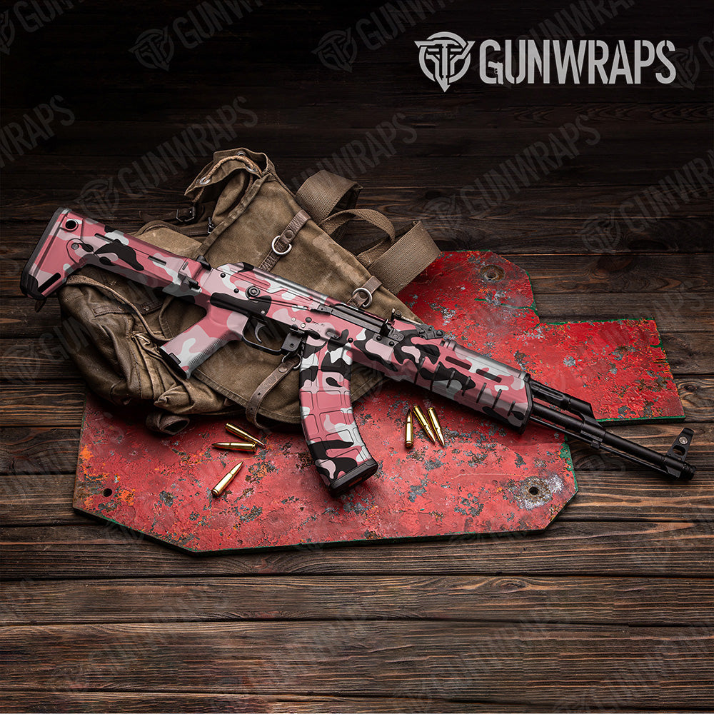 AK 47 Classic XL Pink Camo Gun Skin Vinyl Wrap