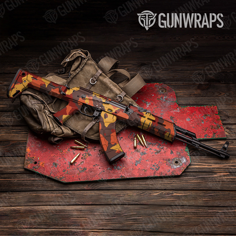 AK 47 Cumulus XL Autumn Camo Gun Skin Vinyl Wrap