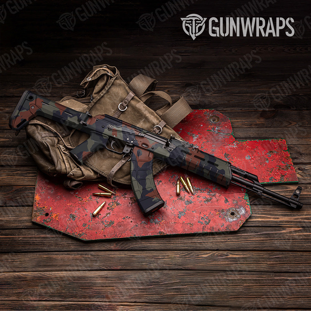 AK 47 Cumulus XL Blue Copper Camo Gun Skin Vinyl Wrap