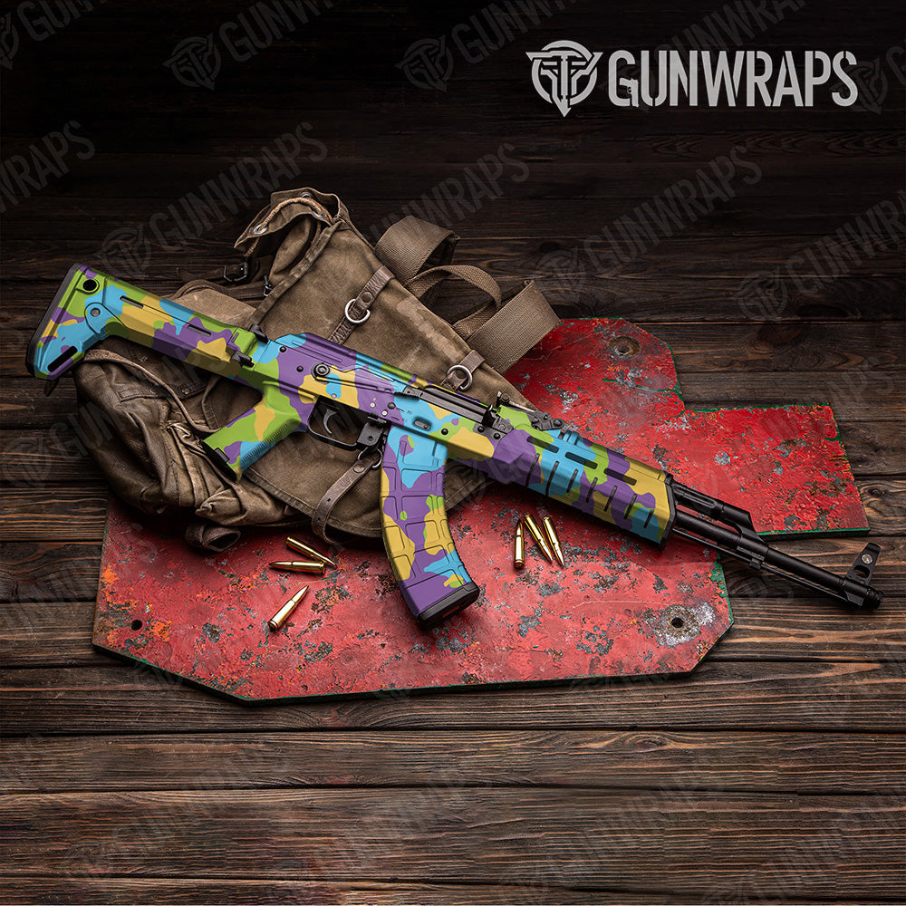 AK 47 Cumulus XL Carnival Camo Gun Skin Vinyl Wrap