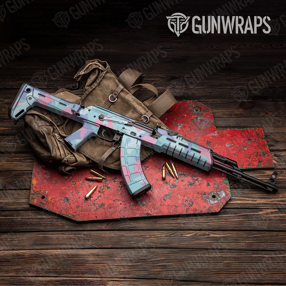 AK 47 Cumulus XL Cotton Candy Camo Gun Skin Vinyl Wrap