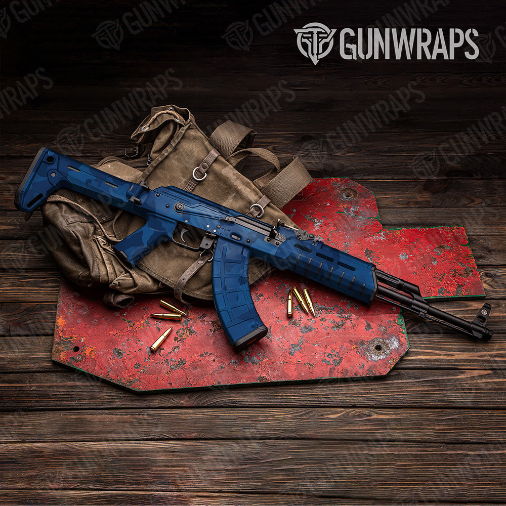 AK 47 Cumulus XL Elite Blue Camo Gun Skin Vinyl Wrap