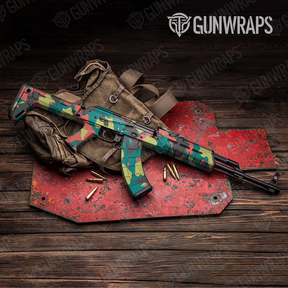 AK 47 Cumulus XL Fiesta Camo Gun Skin Vinyl Wrap