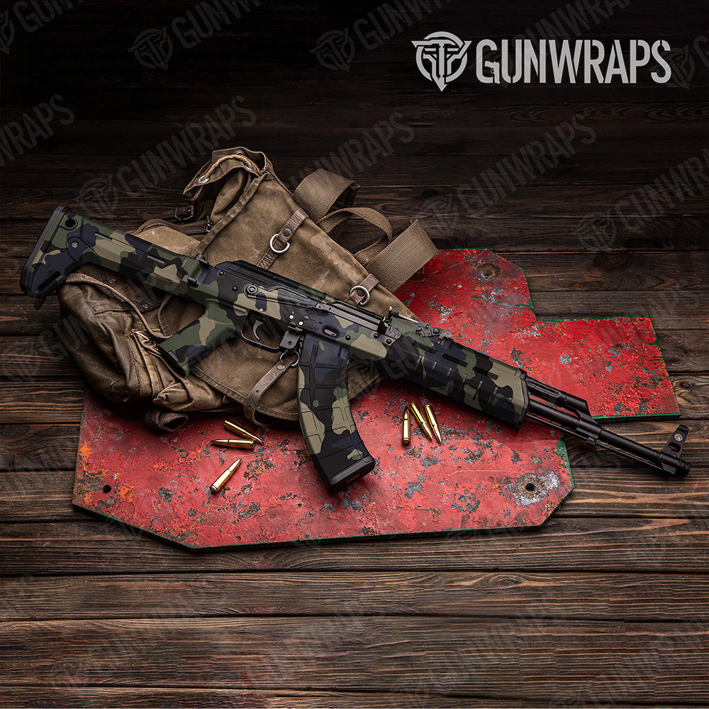 AK 47 Cumulus XL Militant Blue Camo Gun Skin Vinyl Wrap