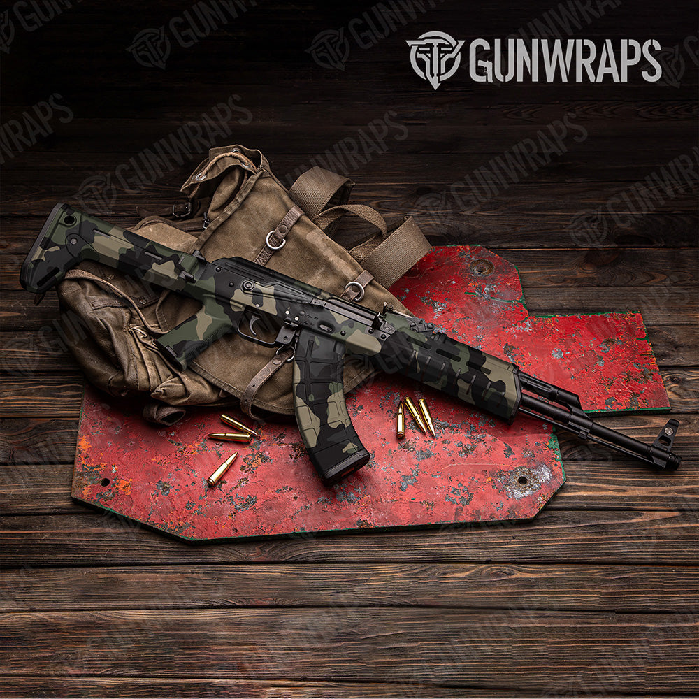 AK 47 Cumulus XL Militant Charcoal Camo Gun Skin Vinyl Wrap