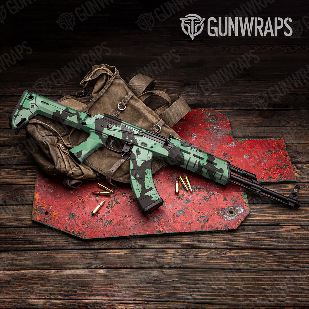 AK 47 Cumulus XL Mint Chocolate Chip Camo Gun Skin Vinyl Wrap