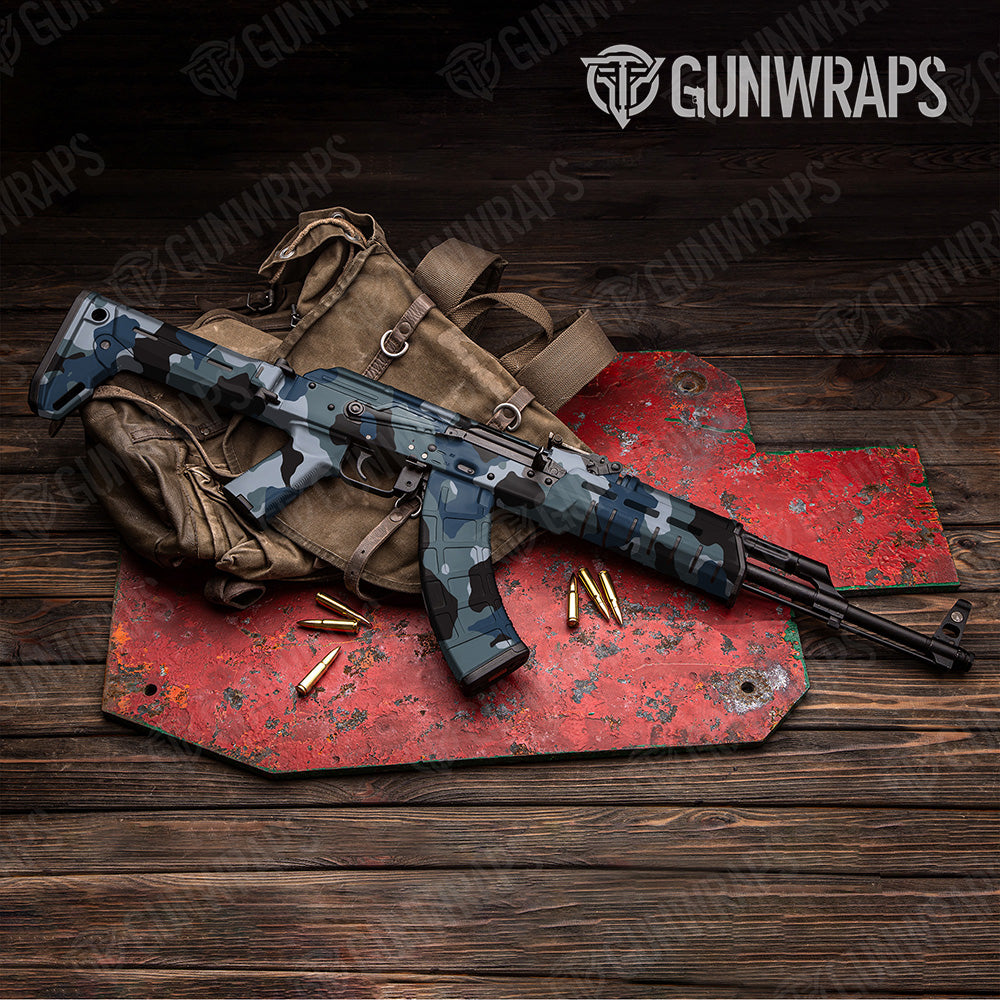 AK 47 Cumulus XL Navy Camo Gun Skin Vinyl Wrap