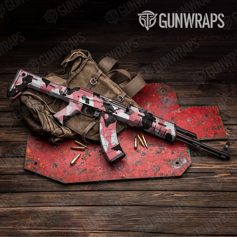 AK 47 Cumulus XL Pink Camo Gun Skin Vinyl Wrap