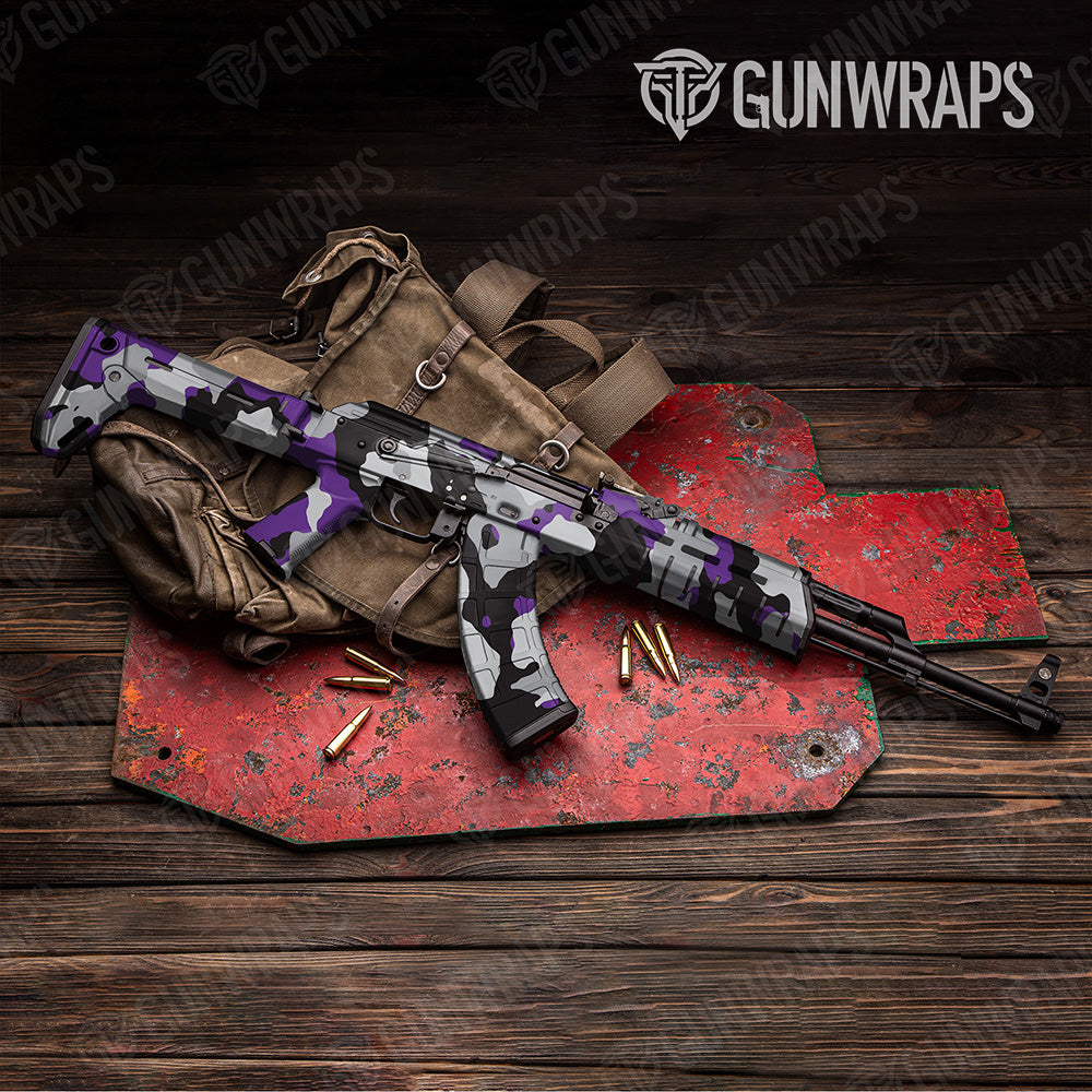 AK 47 Cumulus XL Purple Tiger Camo Gun Skin Vinyl Wrap