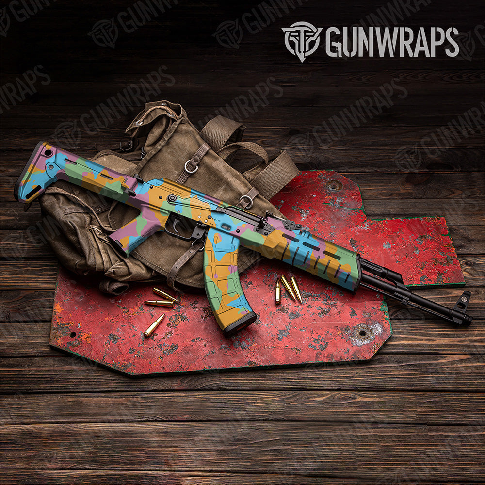 AK 47 Cumulus XL Sherbert Camo Gun Skin Vinyl Wrap