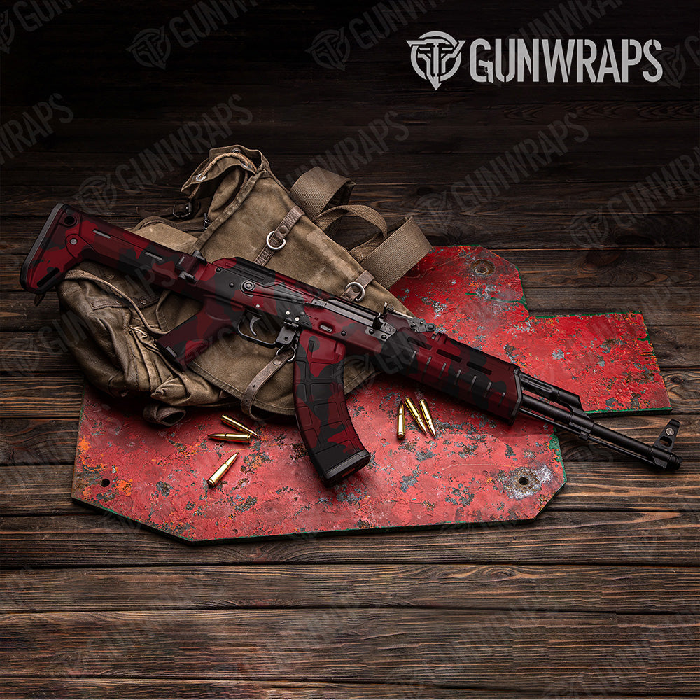 AK 47 Cumulus XL Vampire Red Camo Gun Skin Vinyl Wrap