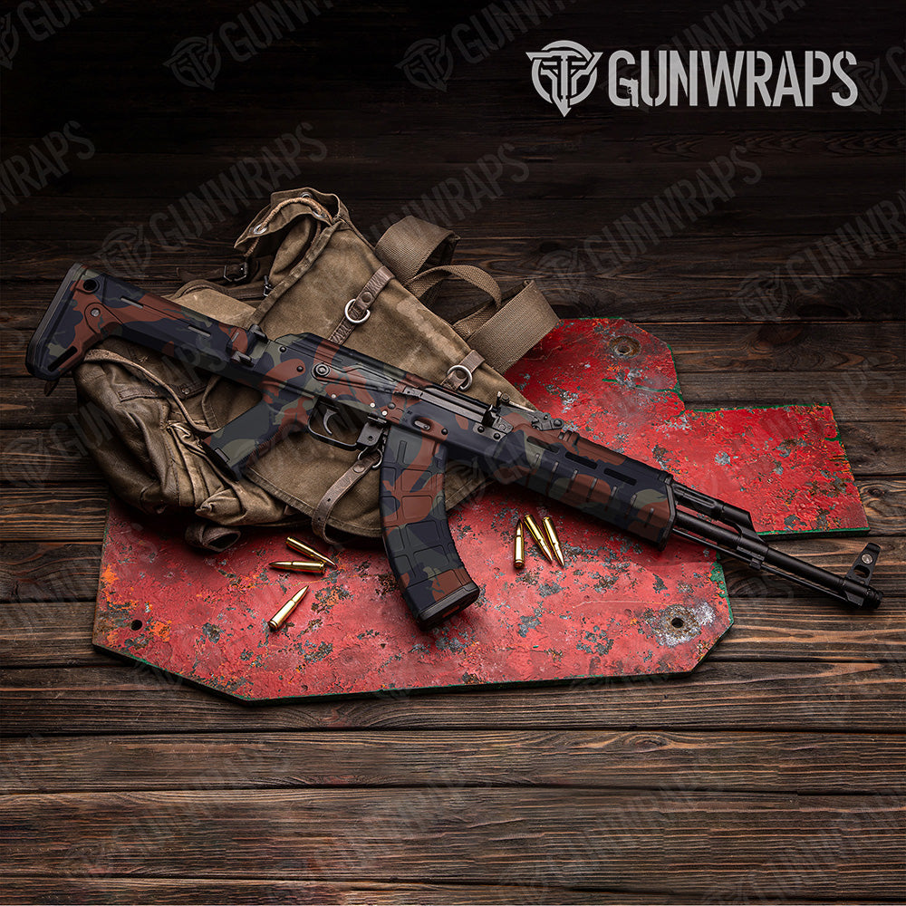 AK 47 Ragged XL Blue Copper Camo Gun Skin Vinyl Wrap