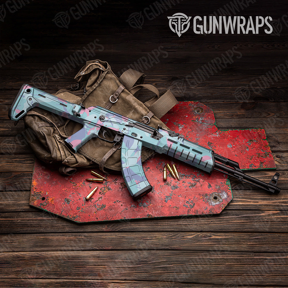 AK 47 Ragged XL Cotton Candy Camo Gun Skin Vinyl Wrap