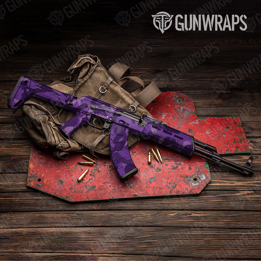 AK 47 Ragged XL Elite Purple Camo Gun Skin Vinyl Wrap