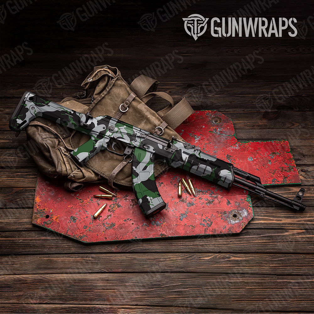 AK 47 Ragged XL Green Tiger Camo Gun Skin Vinyl Wrap