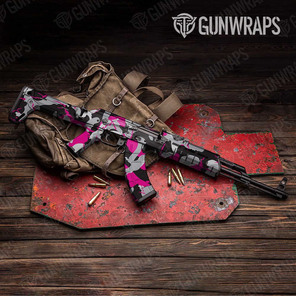 AK 47 Ragged XL Mardi Gras Camo Gun Skin Vinyl Wrap