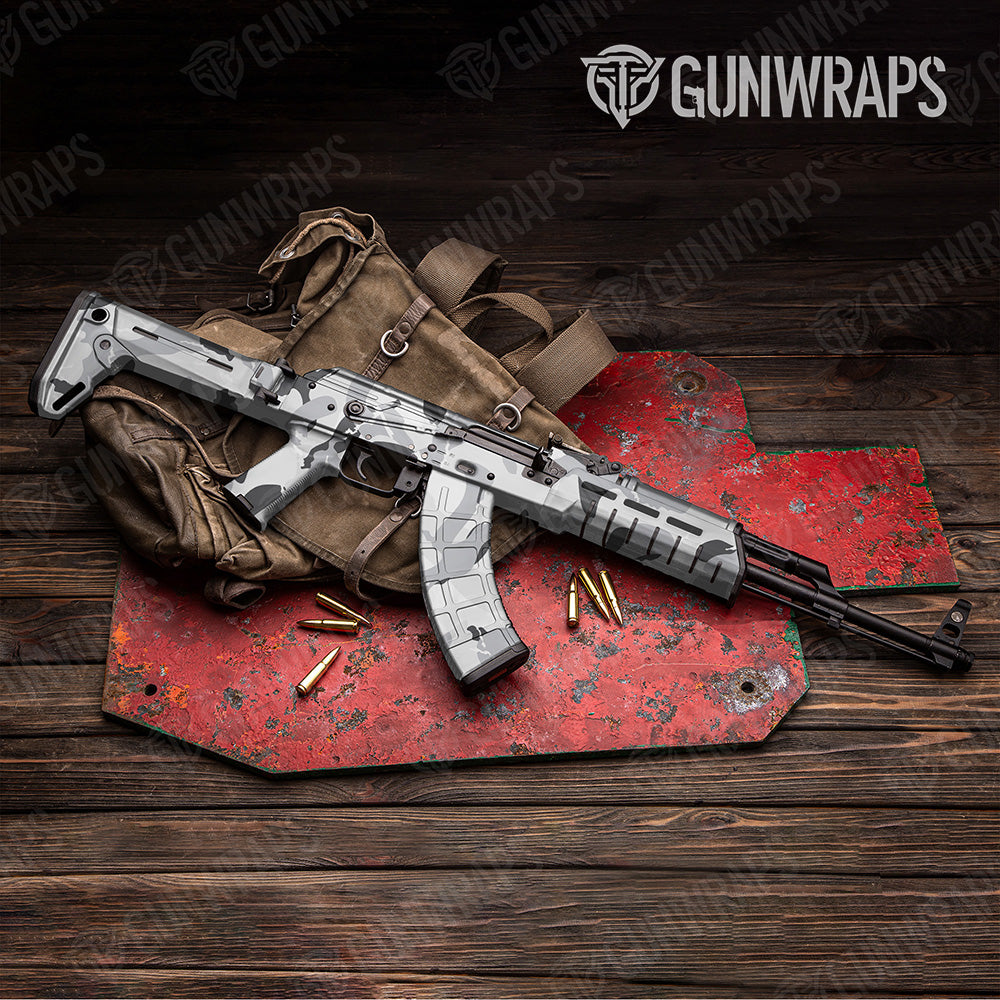 AK 47 Ragged XL Snow Camo Gun Skin Vinyl Wrap