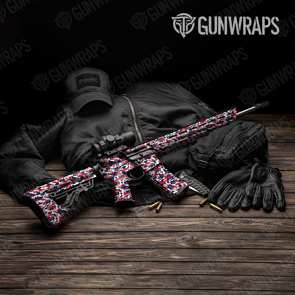 AR 15 Classic America Camo Gun Skin Vinyl Wrap