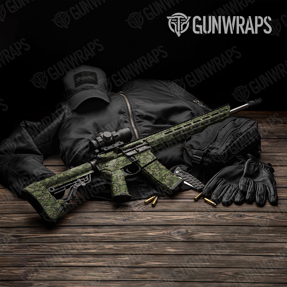 AR 15 Classic Army Green Camo Gun Skin Vinyl Wrap