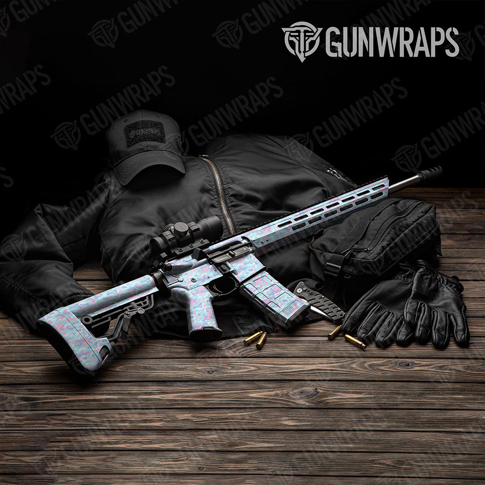 AR 15 Classic Cotton Candy Camo Gun Skin Vinyl Wrap