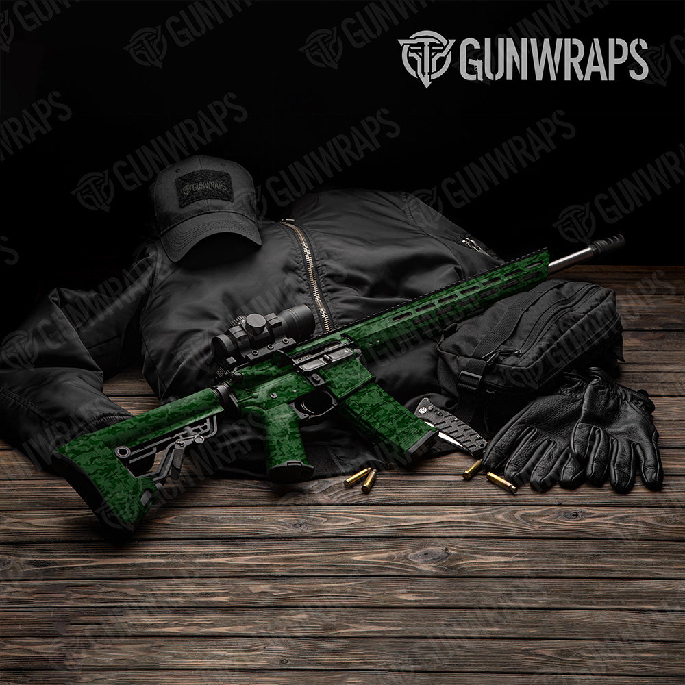 AR 15 Classic Elite Green Camo Gun Skin Vinyl Wrap