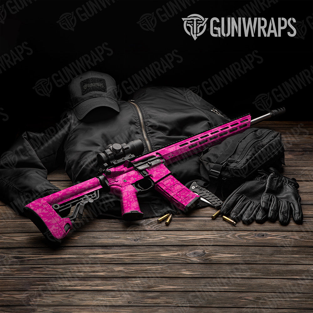 AR 15 Classic Elite Magenta Camo Gun Skin Vinyl Wrap