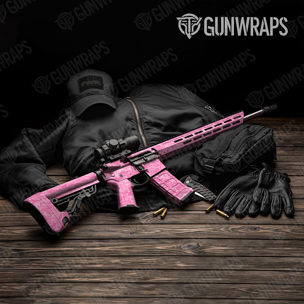 AR 15 Classic Elite Pink Camo Gun Skin Vinyl Wrap