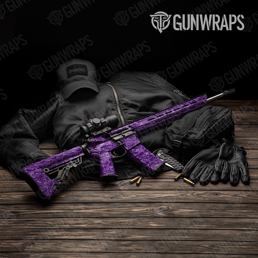 AR 15 Classic Elite Purple Camo Gun Skin Vinyl Wrap