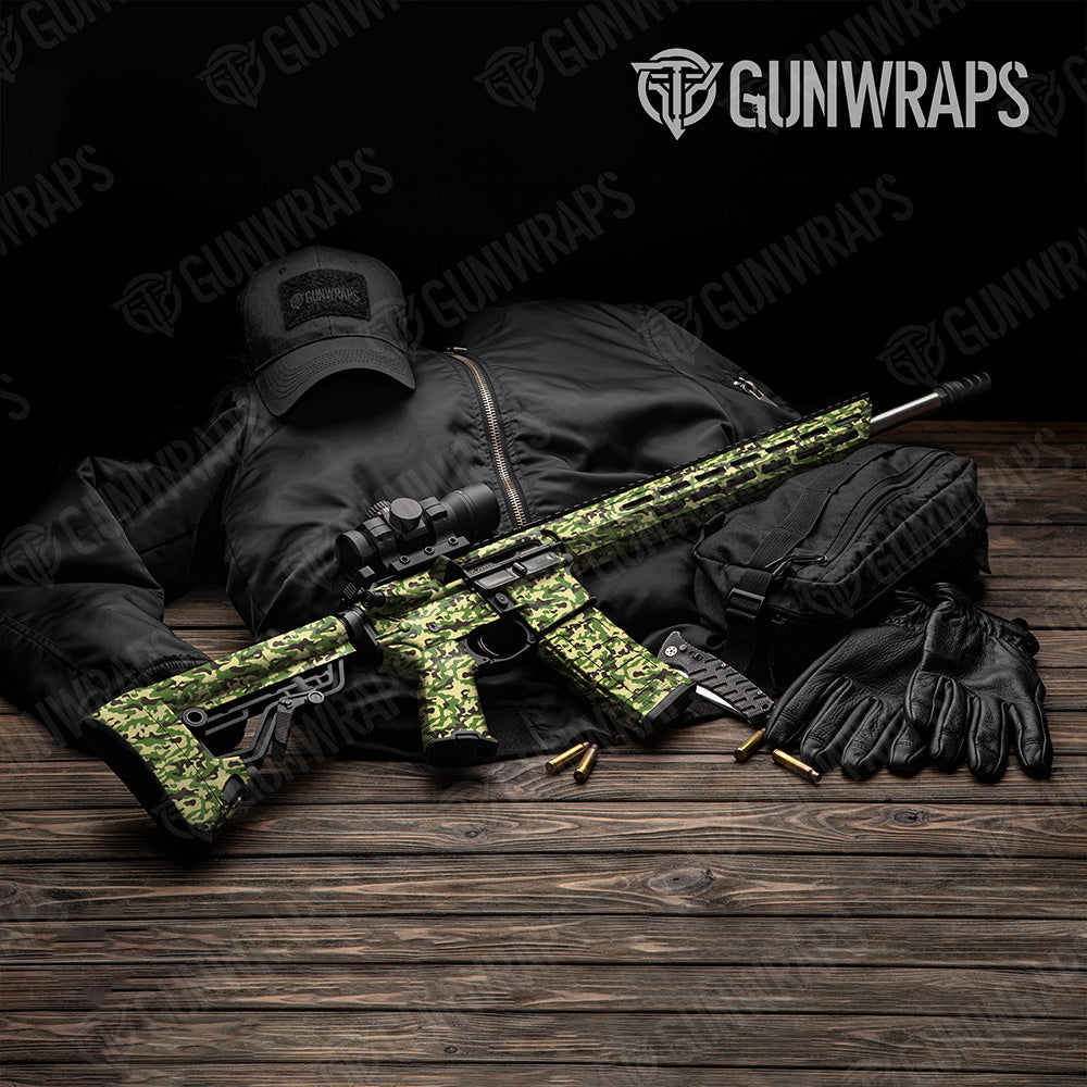 AR 15 Classic Jungle Camo Gun Skin Vinyl Wrap