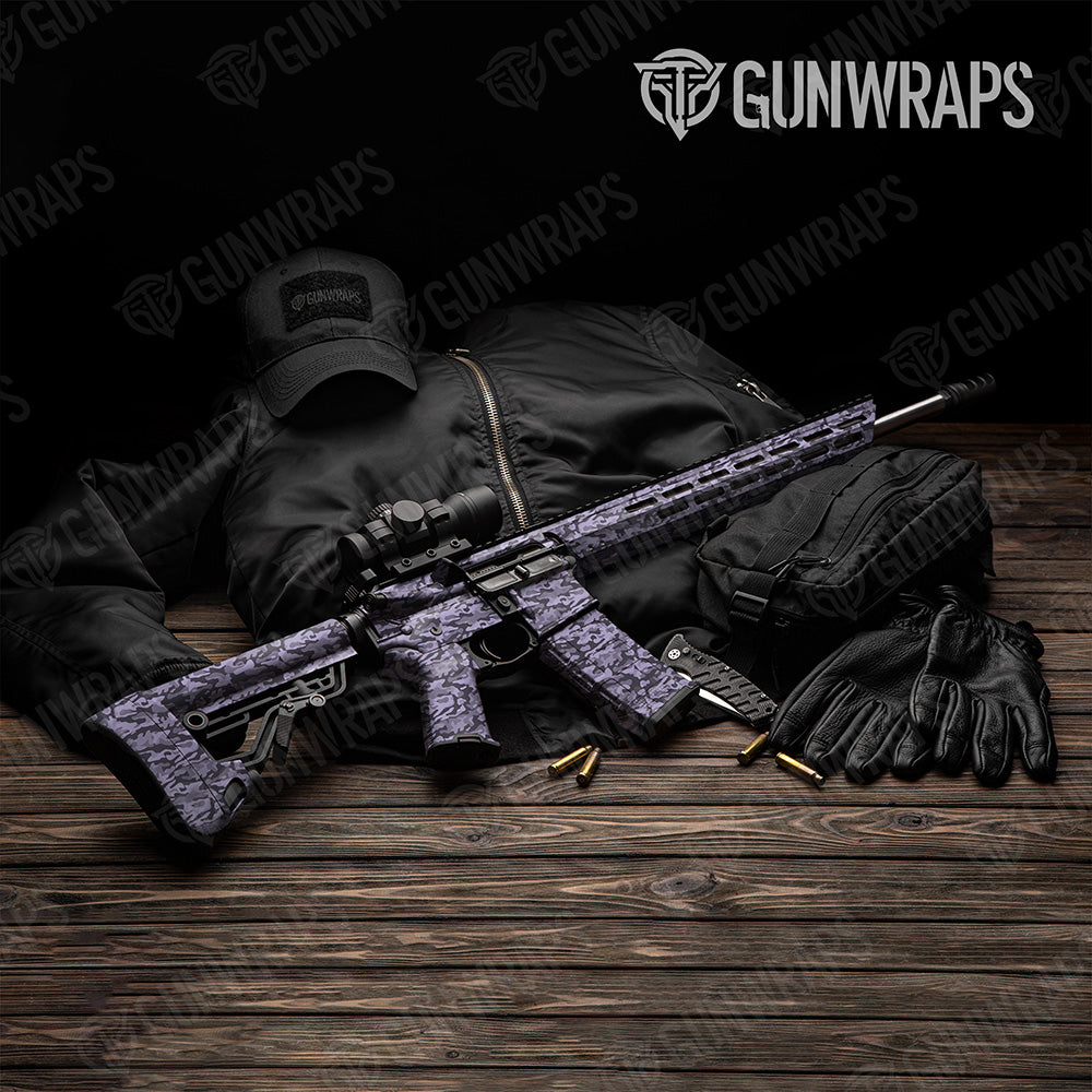 AR 15 Classic Lilac Camo Gun Skin Vinyl Wrap