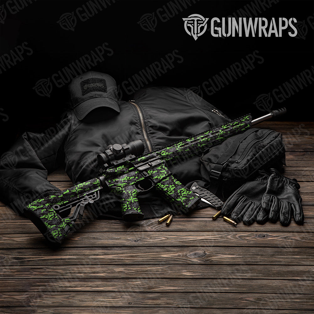 AR 15 Classic Metro Green Camo Gun Skin Vinyl Wrap