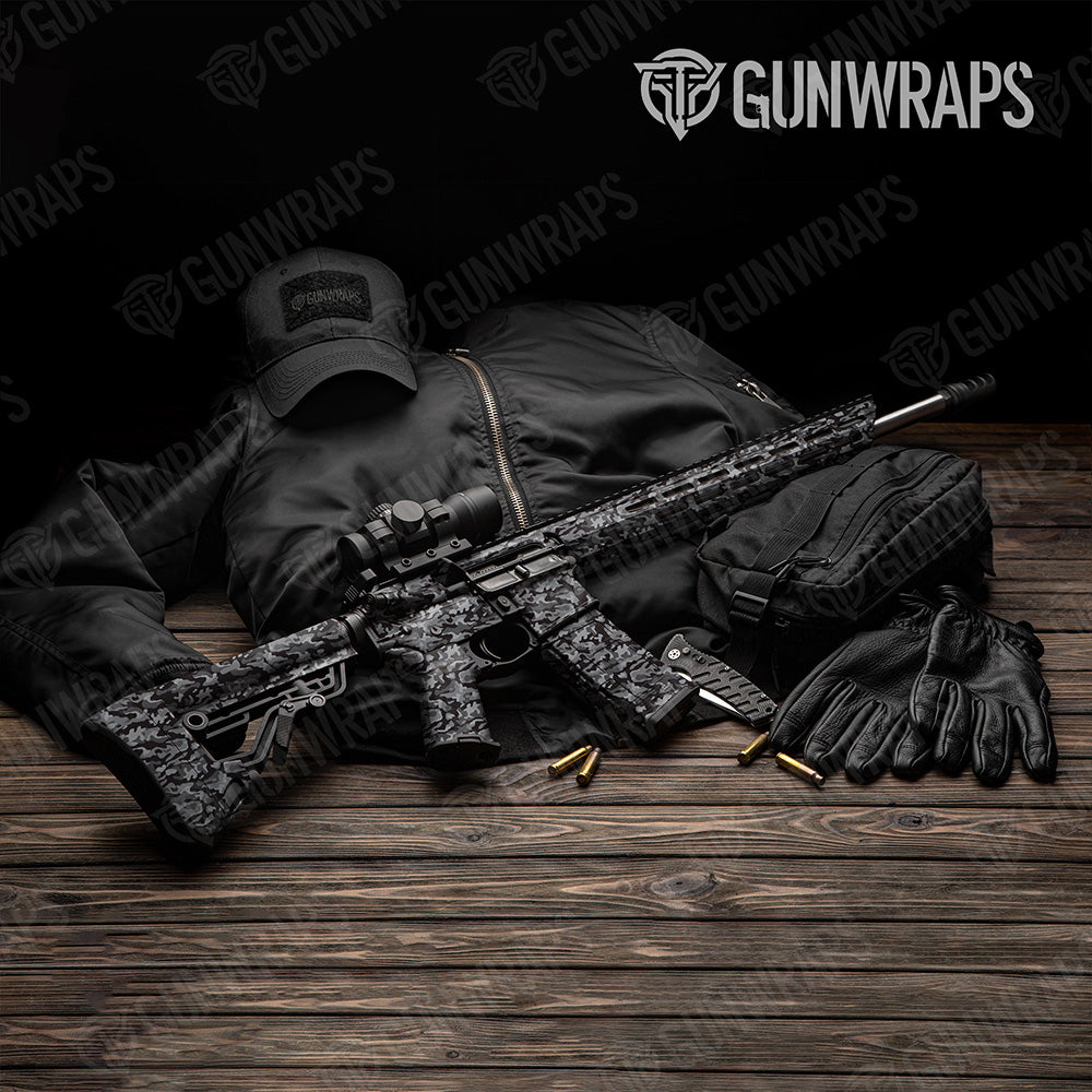 AR 15 Classic Midnight Camo Gun Skin Vinyl Wrap