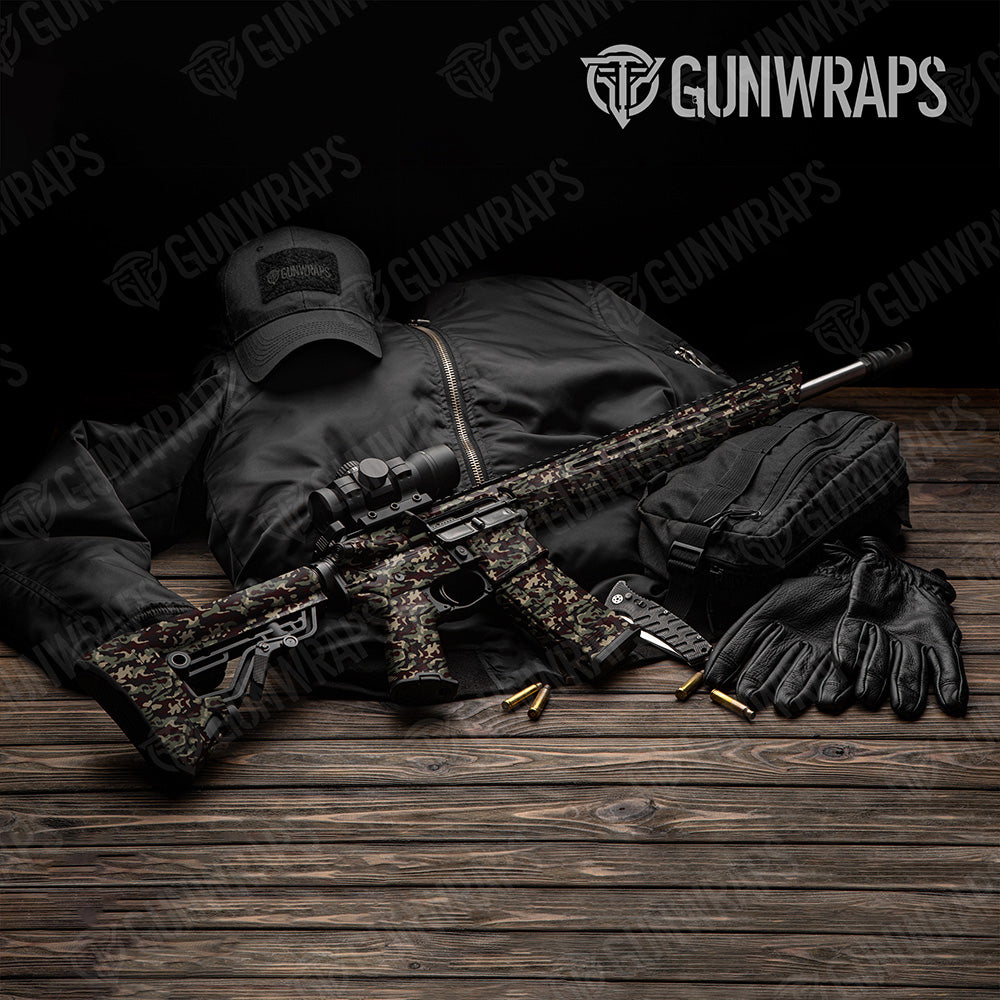 AR 15 Classic Militant Blood Camo Gun Skin Vinyl Wrap