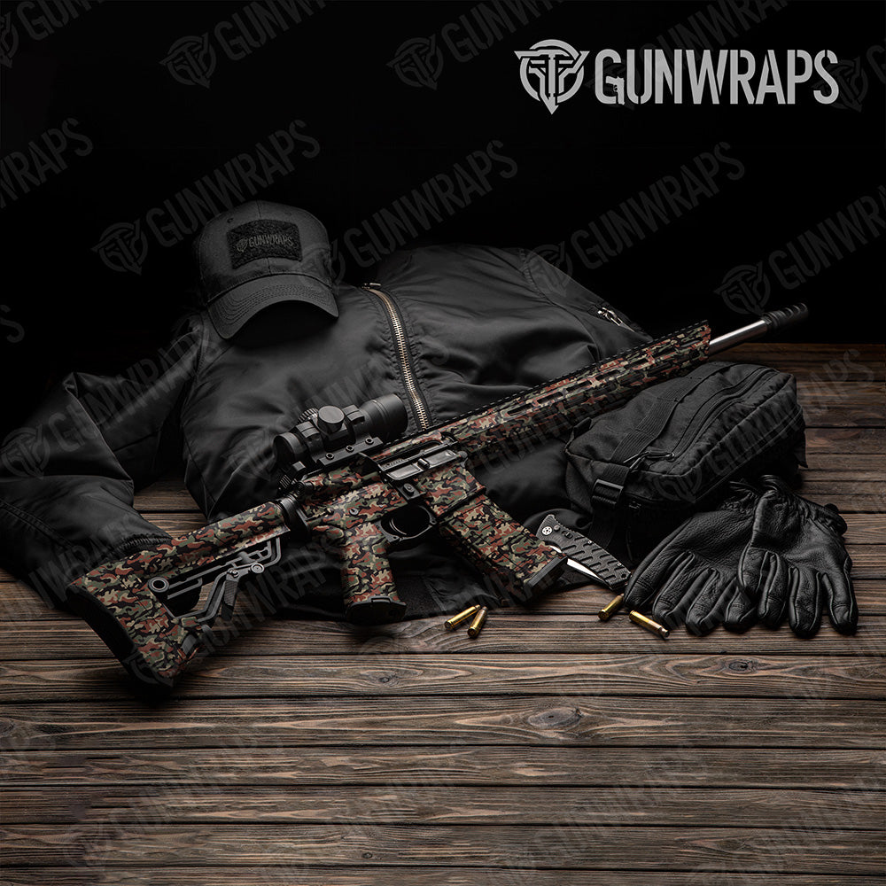 AR 15 Classic Militant Copper Camo Gun Skin Vinyl Wrap