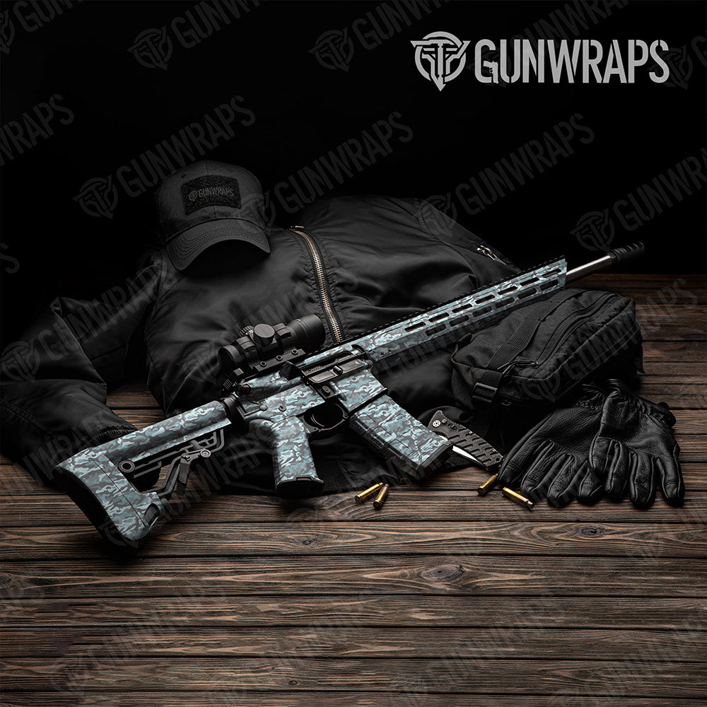 AR 15 Classic Overcast Camo Gun Skin Vinyl Wrap