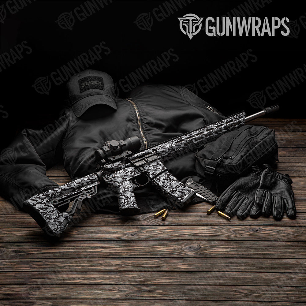 AR 15 Classic Urban Night Camo Gun Skin Vinyl Wrap