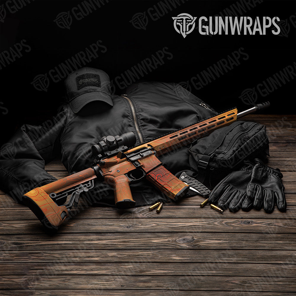 AR 15 Damascus Autumn Camo Gun Skin Vinyl Wrap