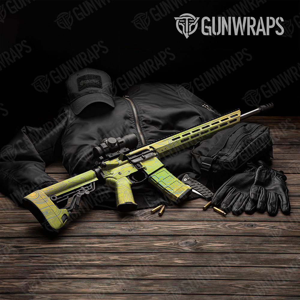 AR 15 Damascus Carnival Camo Gun Skin Vinyl Wrap